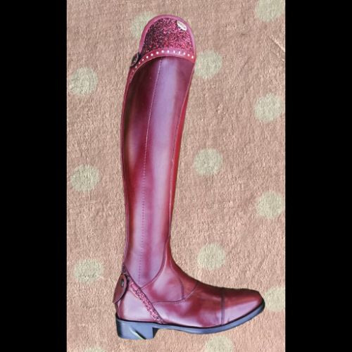 pink dressage boots